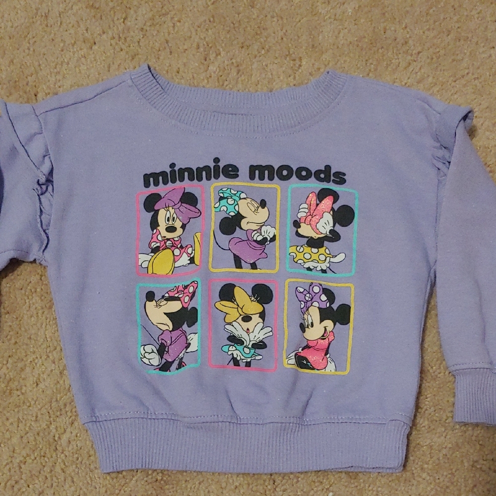 Minnie Moods Kids Purple Sweatshirt